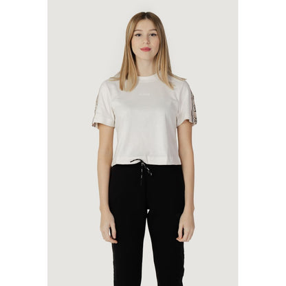 Guess Active Cremefarbenes Baumwoll-T-Shirt