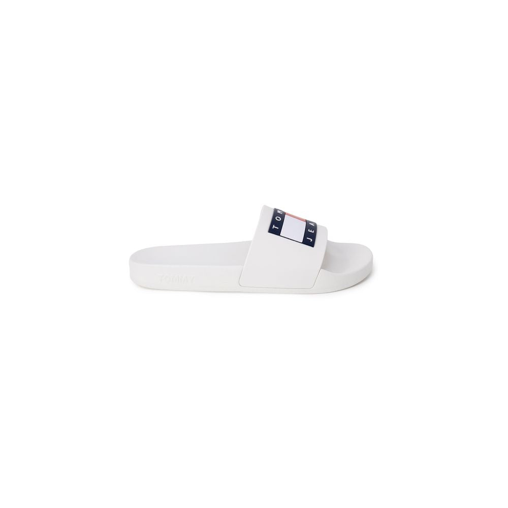Tommy Hilfiger Jeans Pantoletten aus Polyethylen, weiß