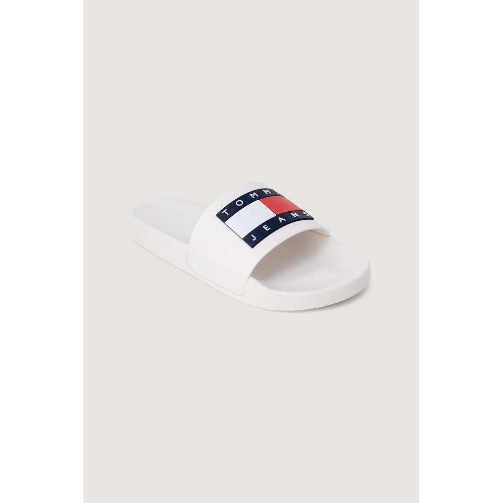 Tommy Hilfiger Jeans Pantoletten aus Polyethylen, weiß