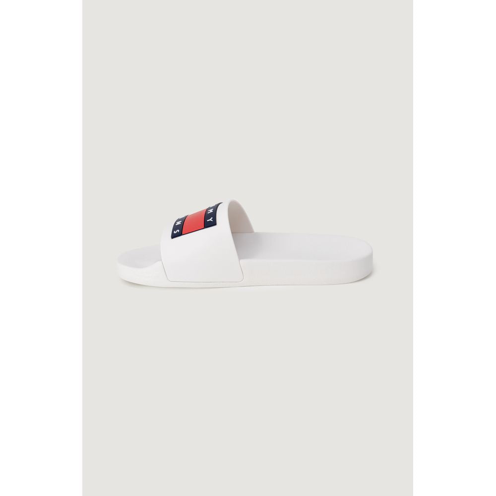 Tommy Hilfiger Jeans Pantoletten aus Polyethylen, weiß