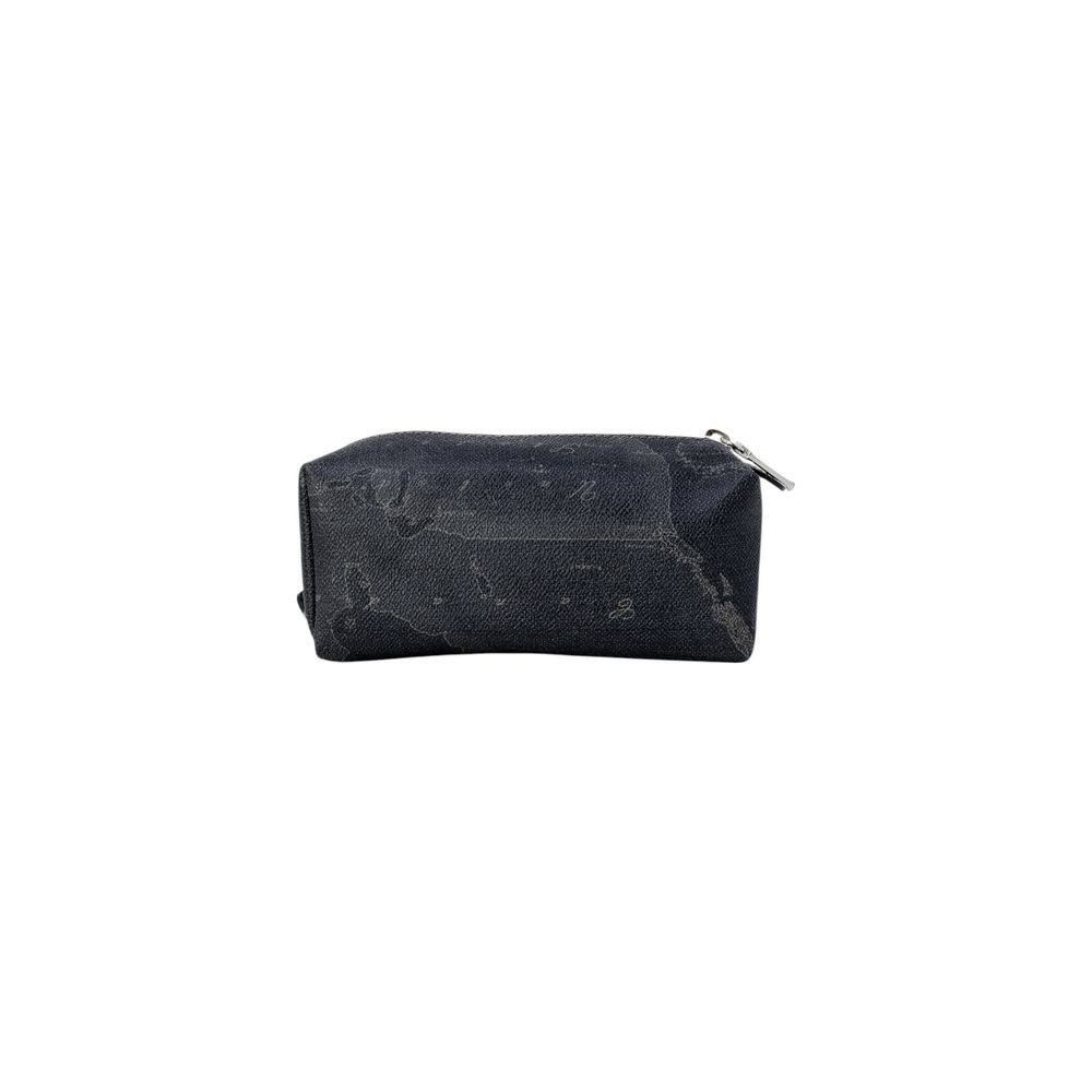 Alviero Martini Prima Classe Clutch aus schwarzer Baumwolle