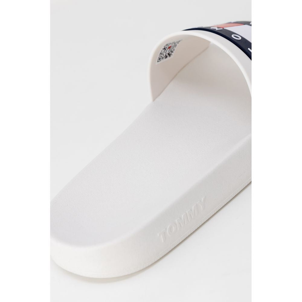 Tommy Hilfiger Jeans Pantoletten aus Polyethylen, weiß