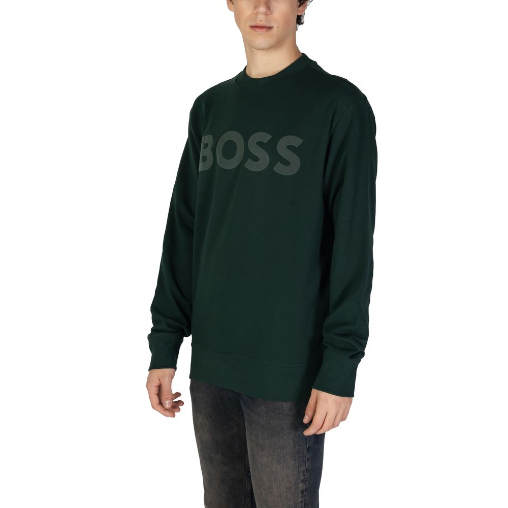Hugo Boss Grünes Baumwoll-Sweatshirt