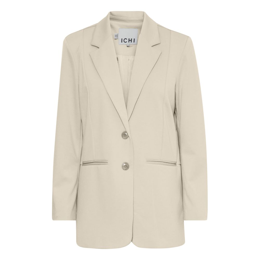 ICHI – Beigefarbener Blazer aus recyceltem Polyester