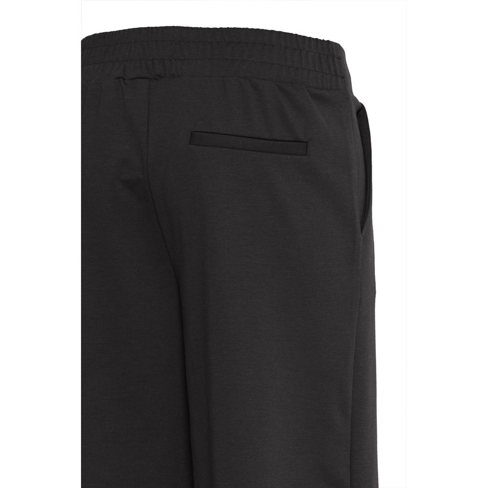ICHI Schwarze Hose aus recyceltem Polyurethan