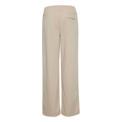 ICHI Beige Hose aus recyceltem Polyurethan