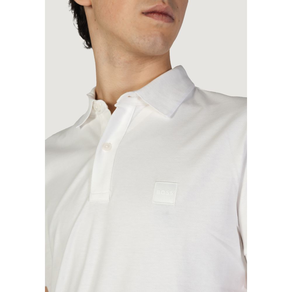 Hugo Boss Poloshirt aus weißer Baumwolle