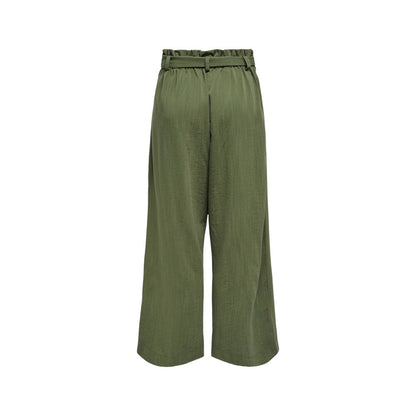 Only Green Viscose Casual Pants