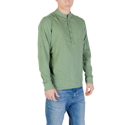 Gianni Lupo, grünes Langarmshirt aus Baumwolle