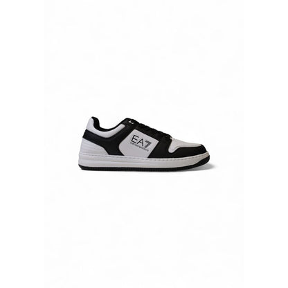 EA7 Emporio Armani – Schwarz-weißer Polyester-Sneaker