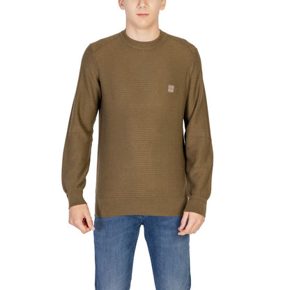 Hugo Boss Grünes Baumwoll-Sweatshirt