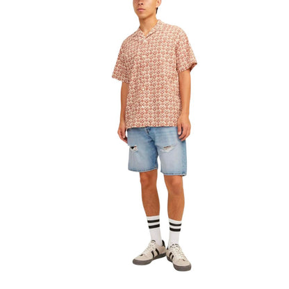 Jack Jones – Hellblaue Baumwoll-Bermuda