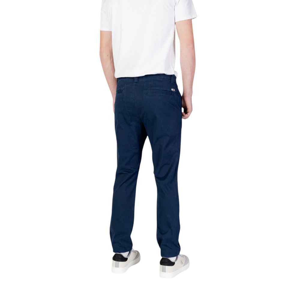 Tommy Hilfiger Jeans – Enge Baumwollhose in Blau