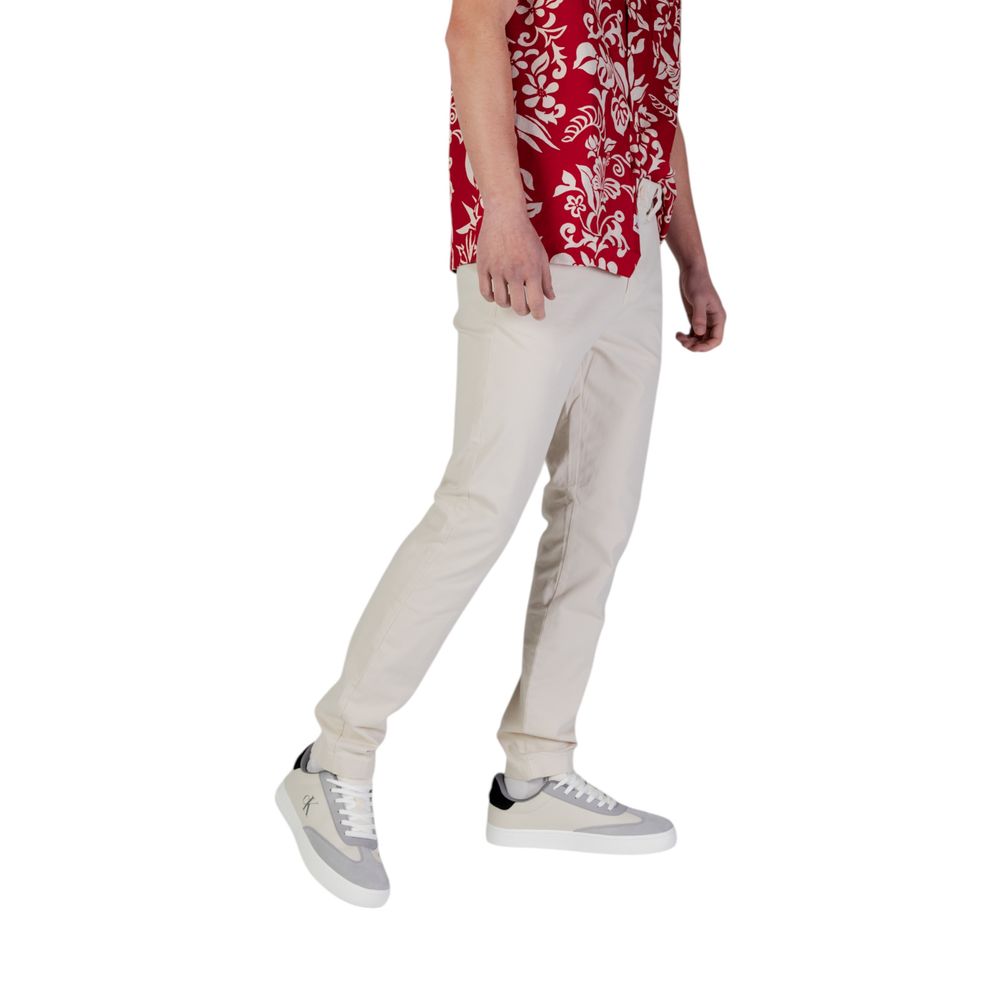 Tommy Hilfiger Jeans – Enge Hose aus beigefarbener Baumwolle
