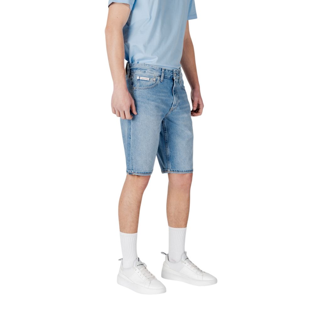 Calvin Klein Jeans – Blaue Baumwoll-Bermuda