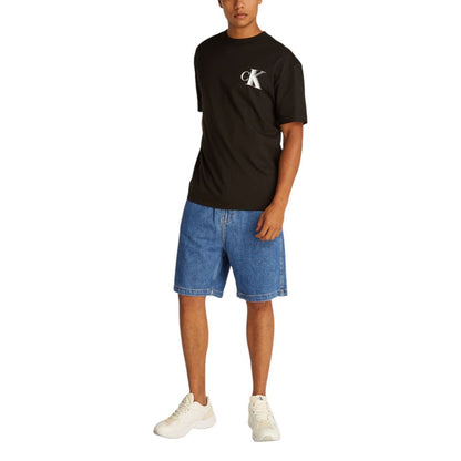 Calvin Klein Jeans – Blaue Baumwoll-Bermuda