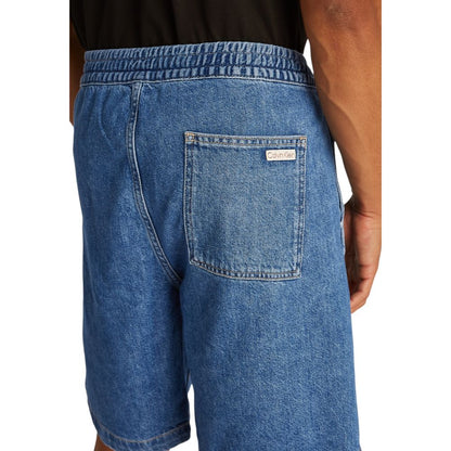 Calvin Klein Jeans – Blaue Baumwoll-Bermuda
