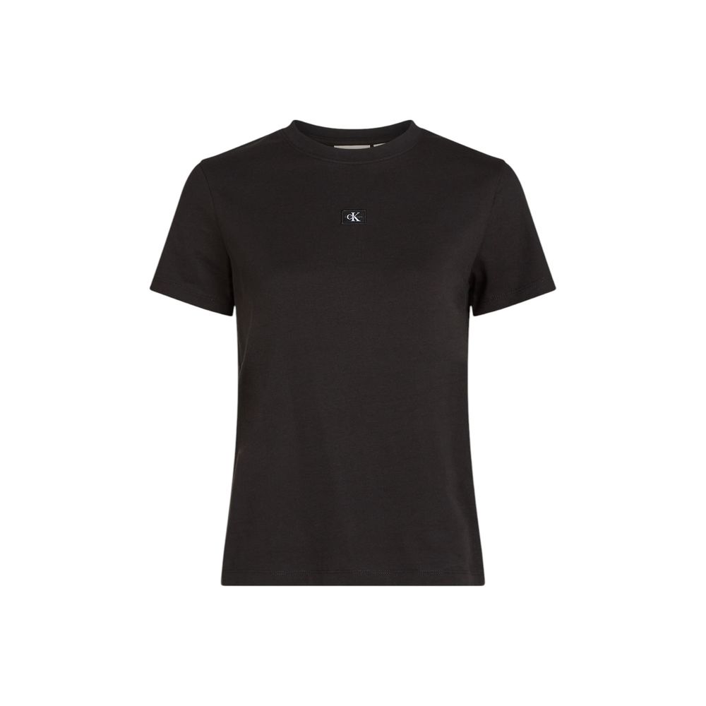 Calvin Klein Jeans – Schwarzes T-Shirt aus recycelter Baumwolle