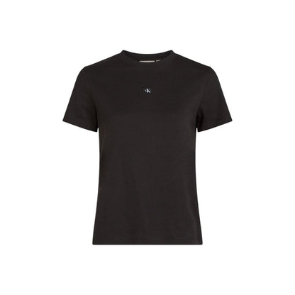 Calvin Klein Jeans – Schwarzes T-Shirt aus recycelter Baumwolle