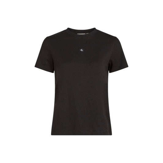 Calvin Klein Jeans – Schwarzes T-Shirt aus recycelter Baumwolle