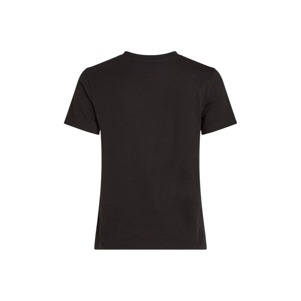 Calvin Klein Jeans – Schwarzes T-Shirt aus recycelter Baumwolle