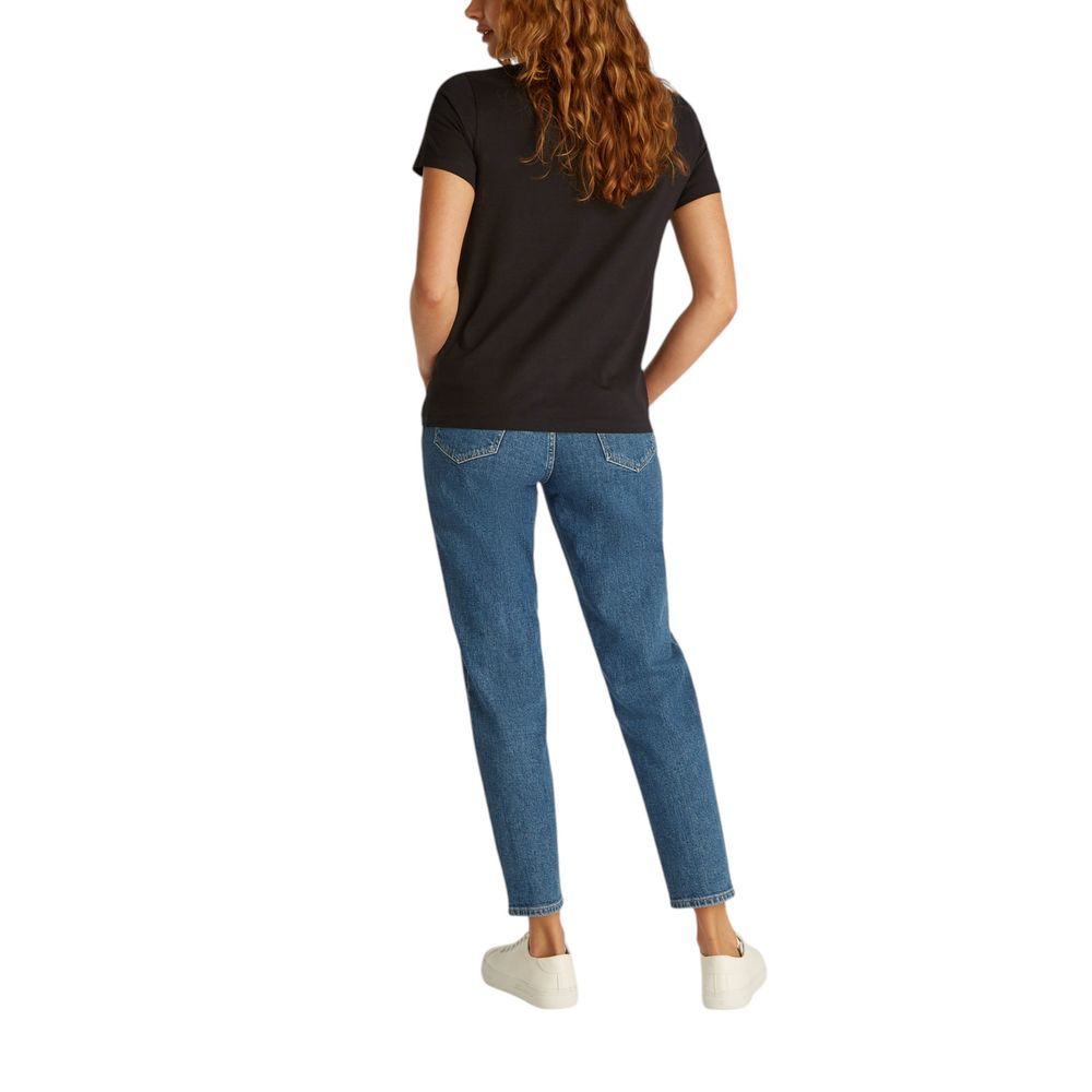 Calvin Klein Jeans – Schwarzes T-Shirt aus recycelter Baumwolle