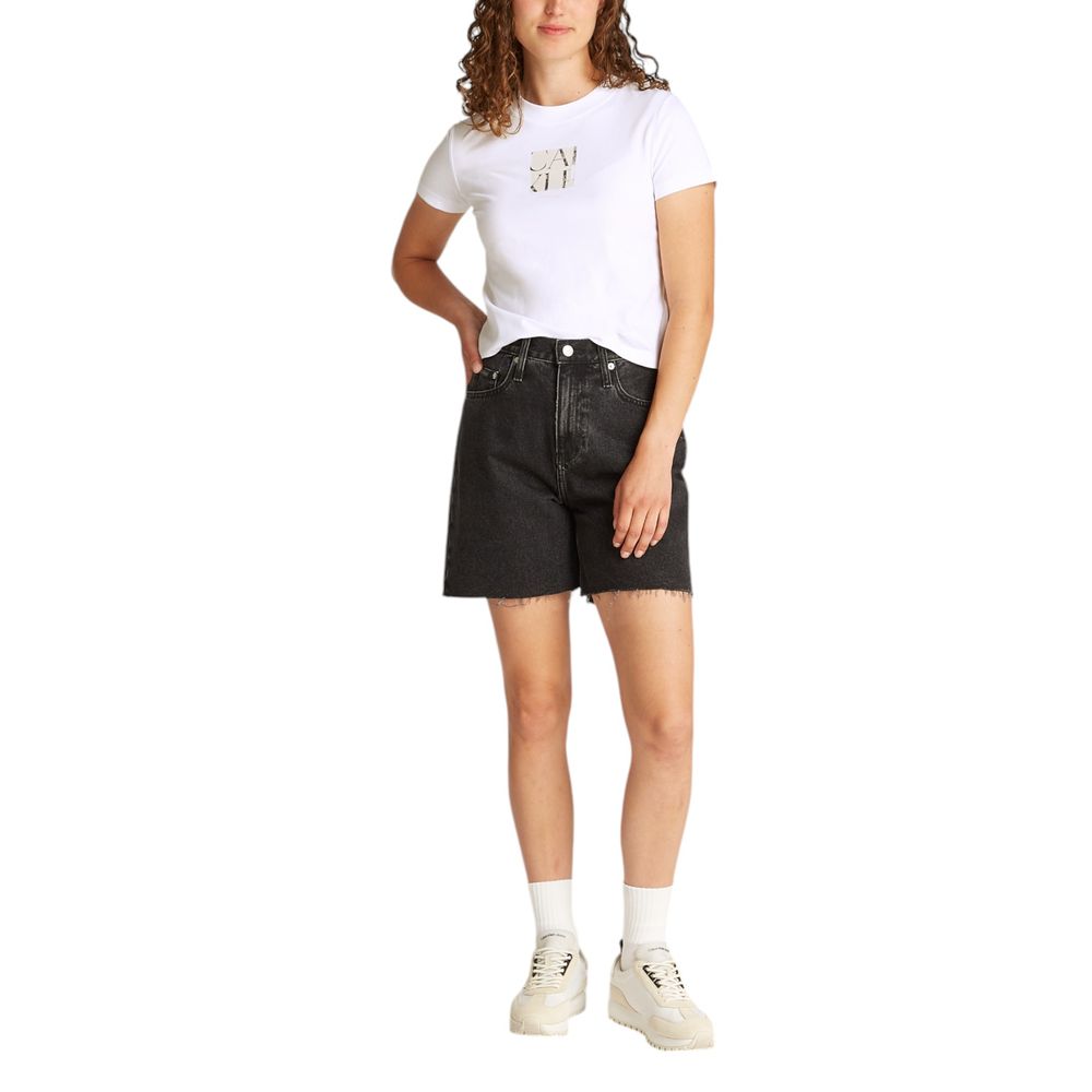 Calvin Klein Jeans – Weißes T-Shirt aus recycelter Baumwolle