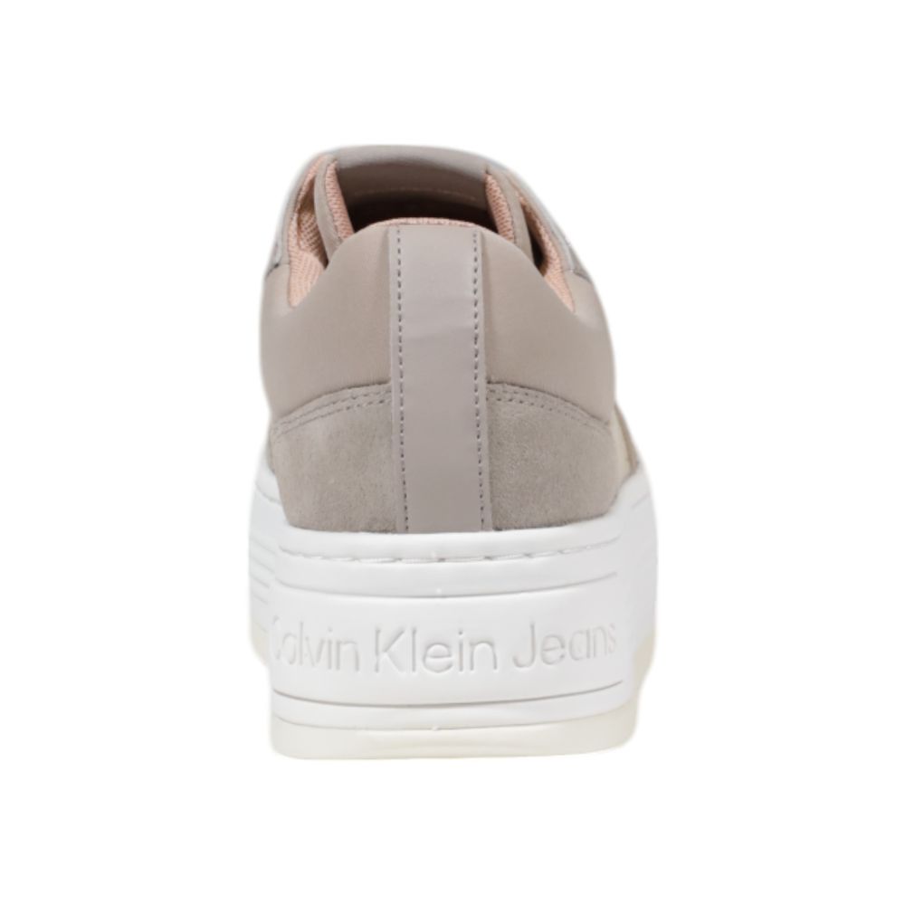 Calvin Klein Jeans – Beige Sneaker aus recycelter Baumwolle