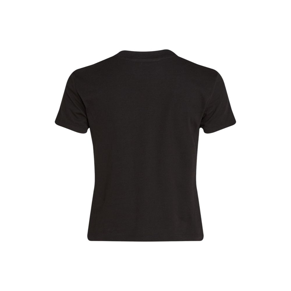 Calvin Klein Jeans – Schwarzes T-Shirt aus recycelter Baumwolle