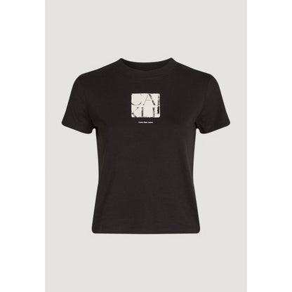 Calvin Klein Jeans – Schwarzes T-Shirt aus recycelter Baumwolle