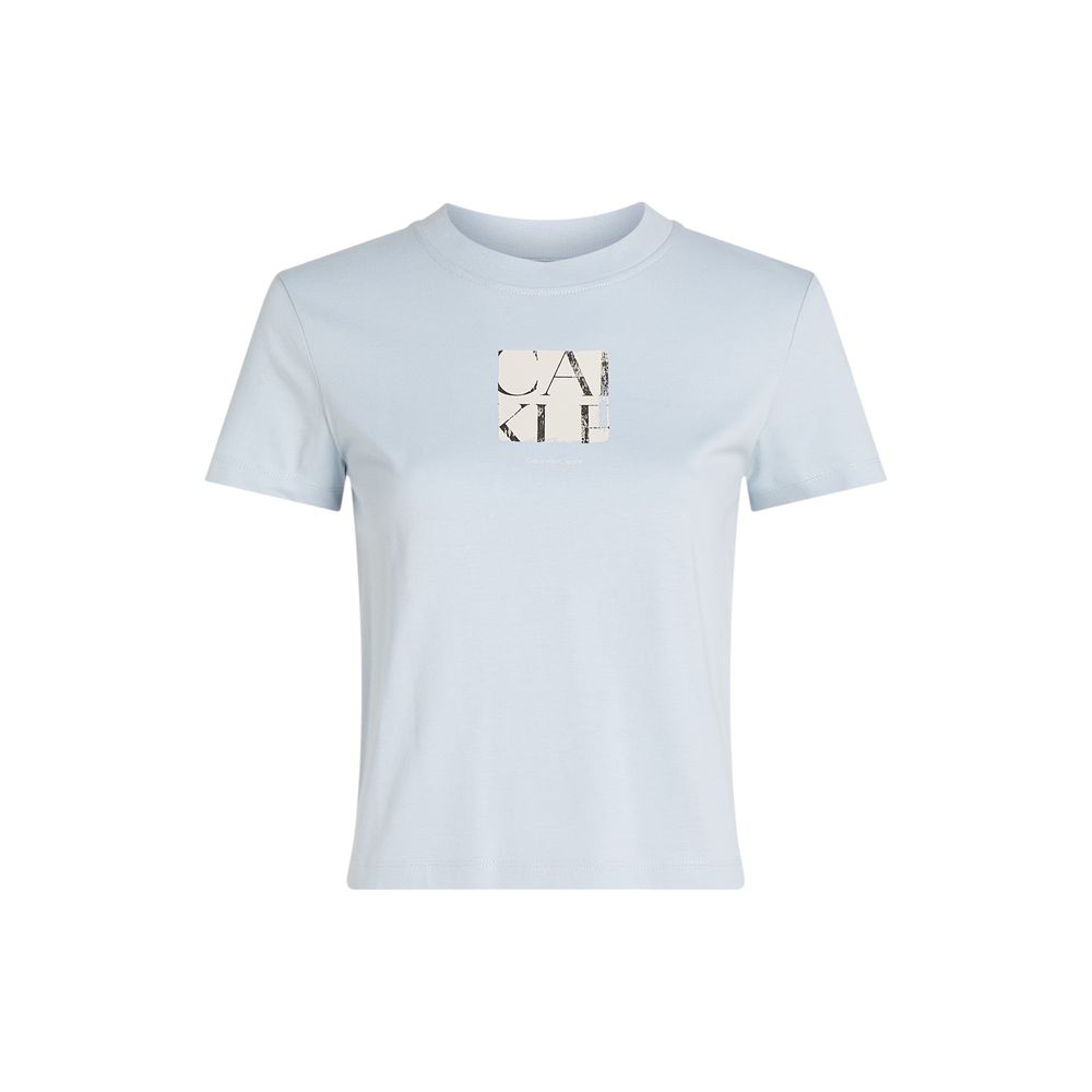 Calvin Klein Jeans – T-Shirt aus recycelter Baumwolle, Blau