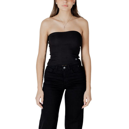 Calvin Klein Jeans – Schwarzes Oberteil aus recycelter Baumwolle