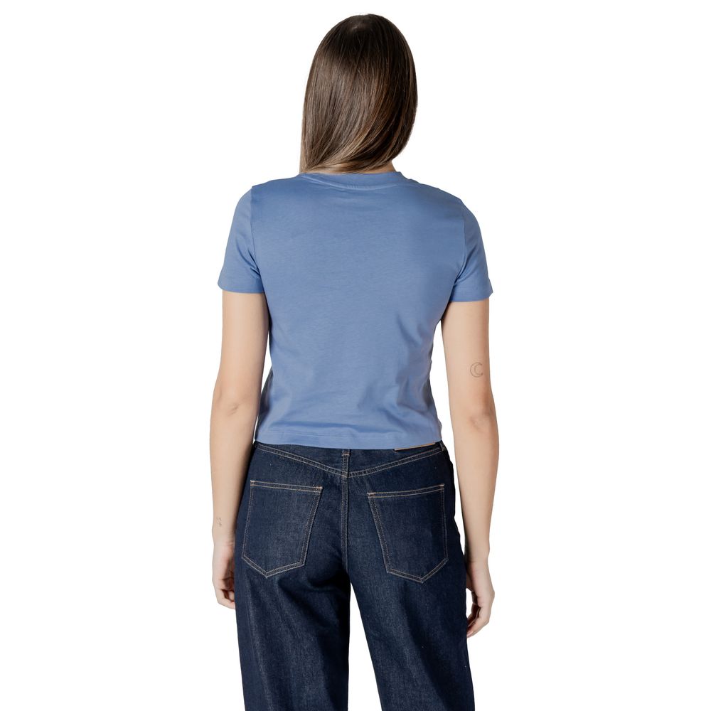Calvin Klein Jeans – Hellblaues T-Shirt aus recycelter Baumwolle