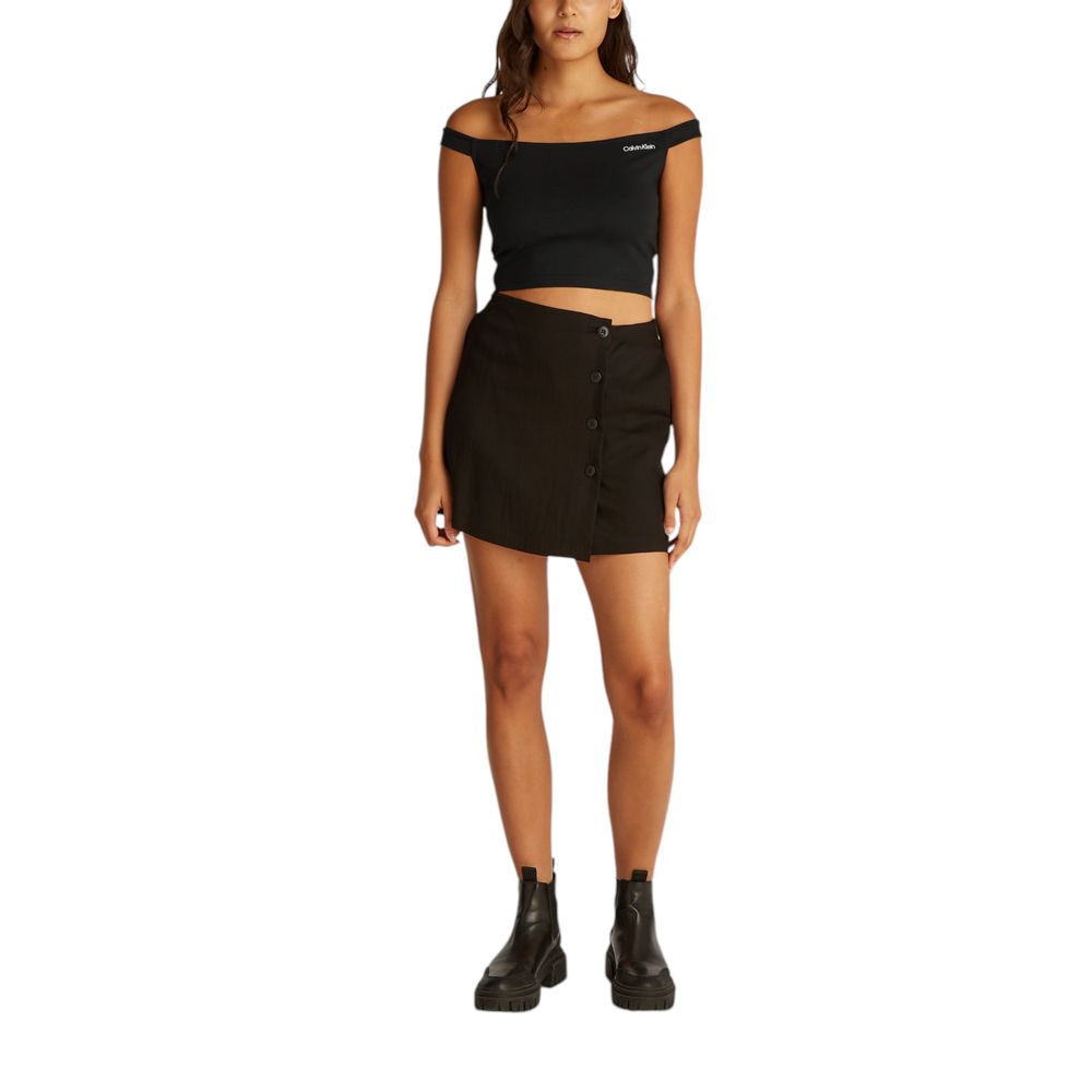 Calvin Klein Jeans – Schwarzes Viskose-Top