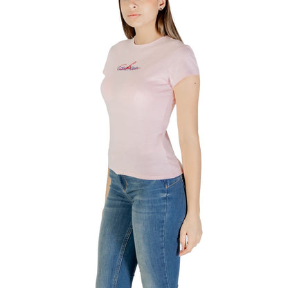 Calvin Klein Jeans – Mehrfarbiges T-Shirt aus recycelter Baumwolle
