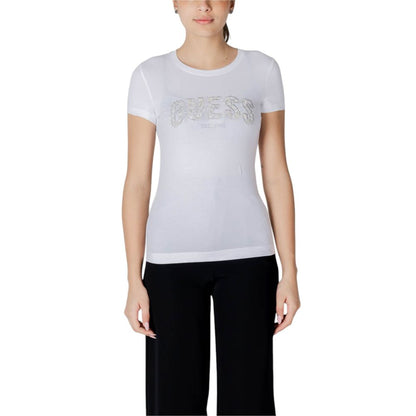 Guess – Weißes Baumwoll-T-Shirt