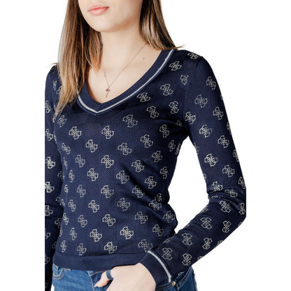 Guess – Blauer Viskosepullover