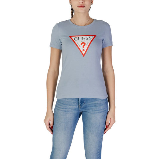 Guess – Blaues Baumwoll-T-Shirt