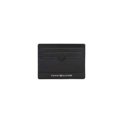 Tommy Hilfiger – Kartenetui aus schwarzem Leder