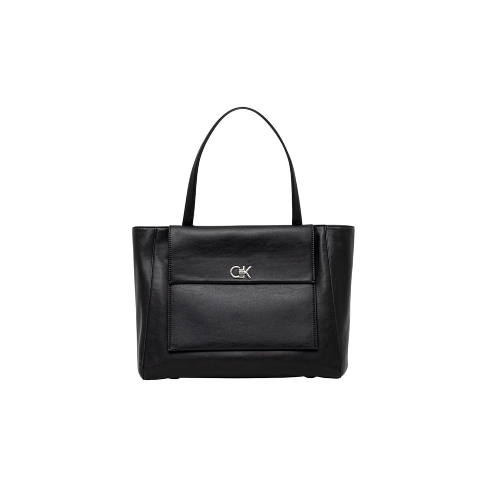 Calvin Klein – Schwarze Handtasche aus recyceltem Polyester