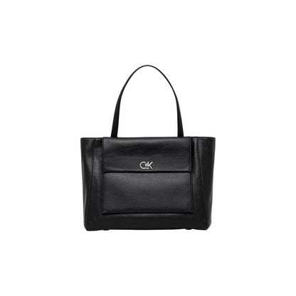 Calvin Klein – Schwarze Handtasche aus recyceltem Polyester
