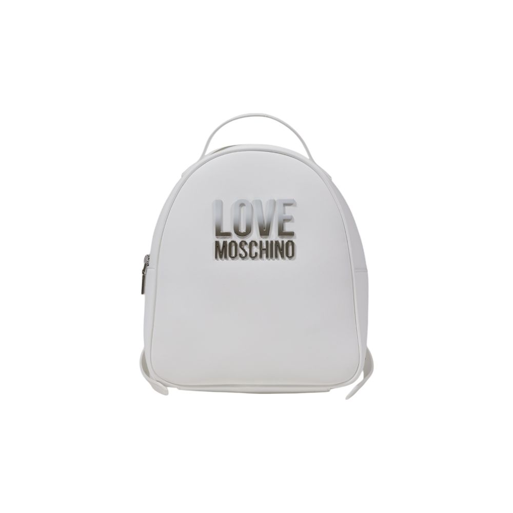 Love Moschino – Weißer Polyethylen-Rucksack