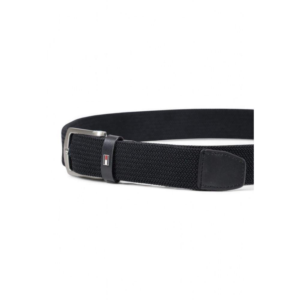 Tommy Hilfiger – Schwarzer Gürtel aus recyceltem Polyester