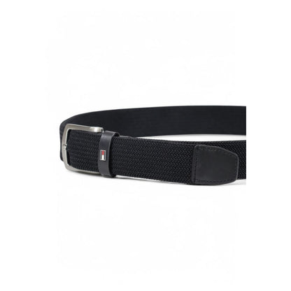 Tommy Hilfiger – Schwarzer Gürtel aus recyceltem Polyester