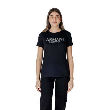 Armani Exchange – Schwarzes Baumwoll-T-Shirt
