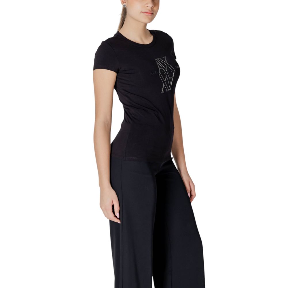 Armani Exchange – Schwarzes Baumwoll-T-Shirt