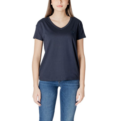 Armani Exchange – Blaues Baumwoll-T-Shirt
