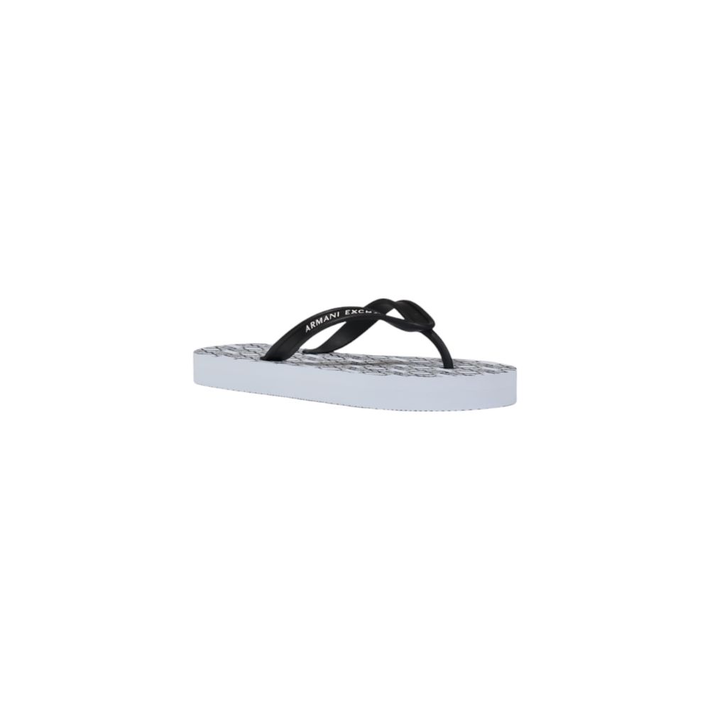 Armani Exchange – Weiße Flip-Flop-Sandalen aus Gummi