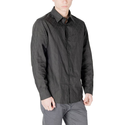 Armani Exchange Schwarzes Baumwollhemd