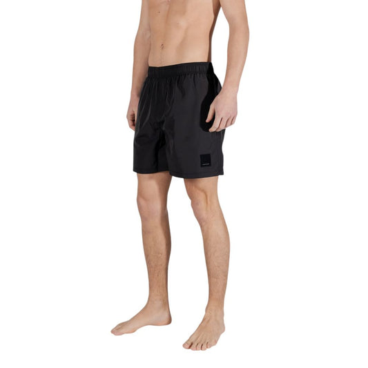 Armani Exchange – Schwarze Polyester-Badeshorts